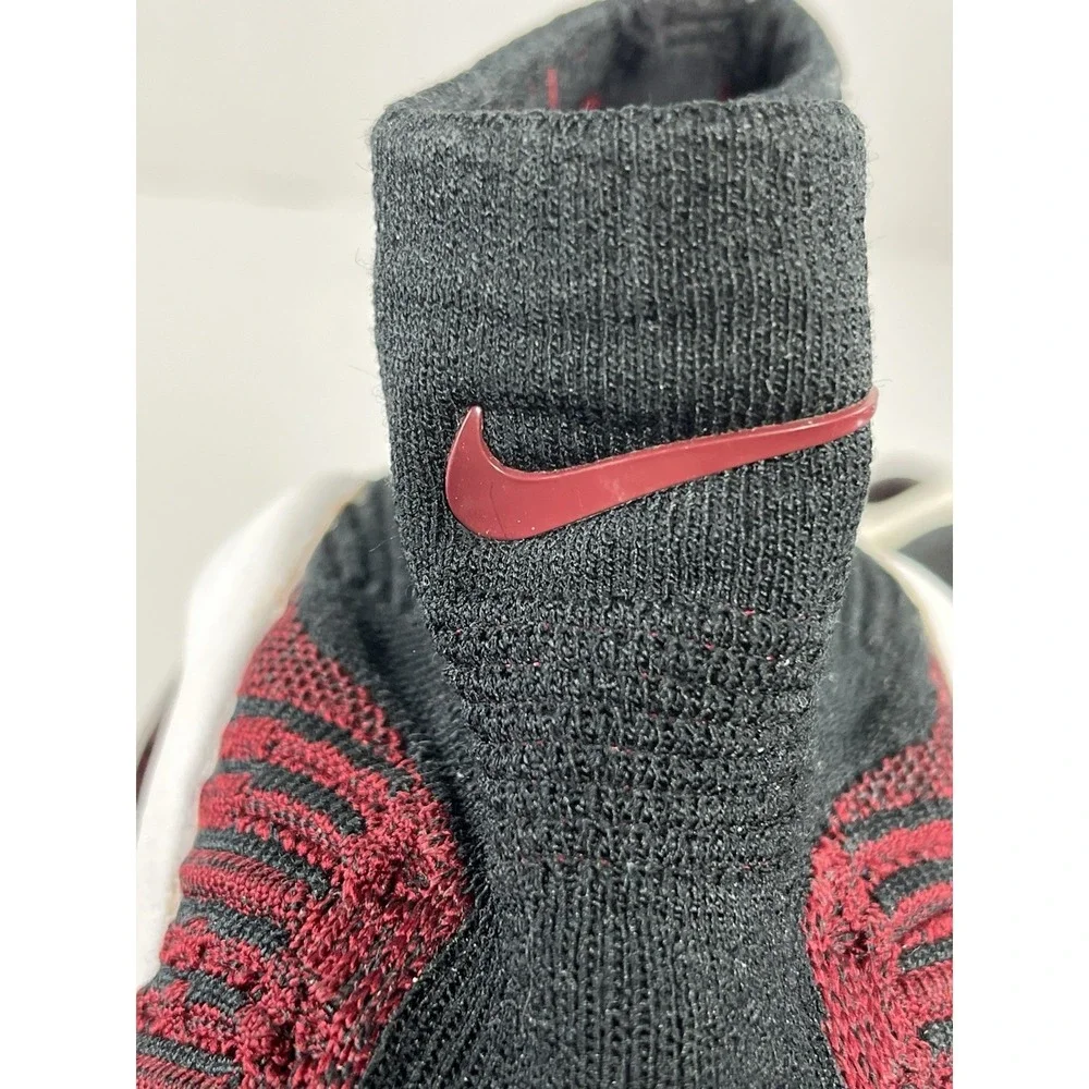 Nike Flight Bonafide Team Varsity Red Size 7Y M Womens 8.5 Fly Knit Bug Eyed EUC